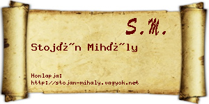 Stoján Mihály névjegykártya
